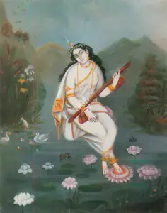 Bengal School (Artist). Saraswati, early 20th century | Painting