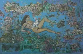 Santhanaraj, A.P. (Artist). Blue Landscape, n.d. | Painting