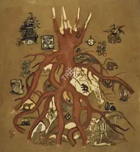 Mani, Lavanya (Artist). Travellers Tales - Madder Route, n.d. | Tapestry