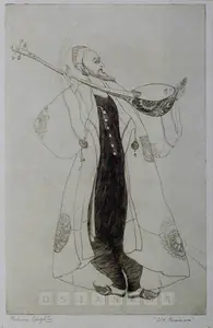 Chughtai, M.A.R. (Artist). Old Musicians, n.d. | Graphic Art