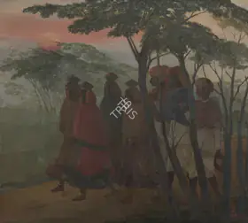 Dugar, Indra (Artist). Trek to Work, 1972 | Painting