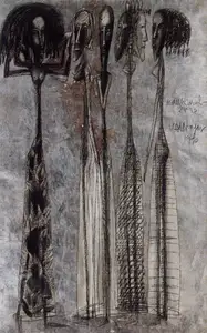 Nayar, Ved (Artist). Mankind 2190, 1990 | Painting