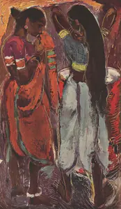 Bendre, N.S. (Artist). Two Women, n.d. | Painting