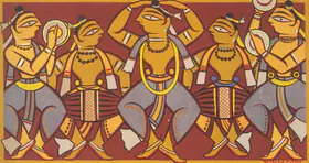 Roy, Jamini (Artist). Dancers, n.d. | Painting