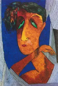 Ojha, Ratnakar (Artist). Untitled, n.d. | Painting