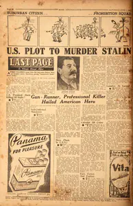 Abbas, Khwaja Ahmad (Columnist). U.S. Plot to Murder Stalin. In <i>Blitz - Asia's Foremost News Magazine.</i> p. 20. Bombay: R.K. Karanjia, 07 June 1952 | Essay | CinemaEducation | 00464550