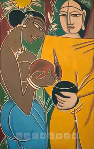 Keyt, George (Artist). Pindapath (Offering Of Alms), 1951 | Painting