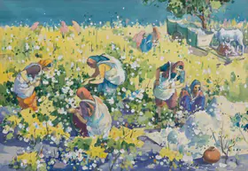 Raza, S.H. (Artist). The Field, n.d. | Painting