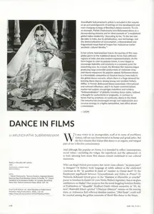 Subramaniam, Arundhathi (Essayist). Dance in Film. In <i>Marg - Readings on Dance- From 75 Years of Marg.</i> 74(1), pp. 118-125. Mumbai: The Marg Foundation, September-December 2022 | Essay | CinemaEducation | 00668895