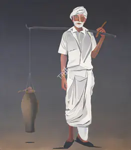 Nair, Surendran (Artist). Dhanvantari, 2013 | Painting