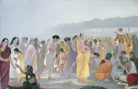 Dhurandhar, M.V. (Artist). Chowpatty Beach, 1934 | Painting