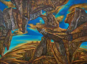 Kumar, Sanjay (Artist). The Hanging Rock, 2019 | Painting