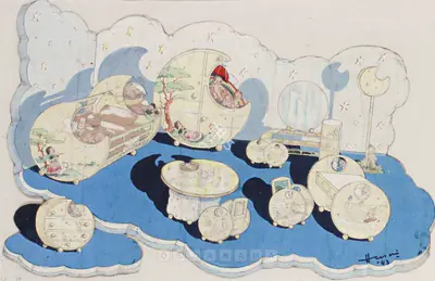 Husain, M.F. (Artist). Untitled (Nursery Cartoon), 1943 | Painting