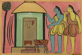 Roy, Jamini (Artist). Untitled (Rama and Lakshmana), n.d. | Painting