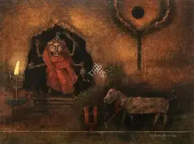 Pyne, Ganesh (Artist). Untitled (Kali), 1981 | Painting