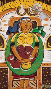 Sreenivasulu, K. (Artist). Mother & Child, 1952 | Painting