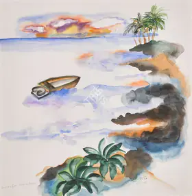 Khakhar, Bhupen (Artist). Sea View from Marina Resort, 1999 | Painting
