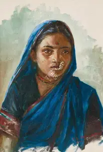 Parandekar, M.K. (Artist). A Ghati Woman, n.d. | Painting