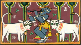 Roy, Jamini (Artist). Krishna, n.d. | Painting