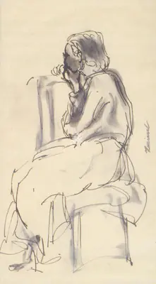 Abedin, Zainul (Artist). Reflection, n.d. | Drawing