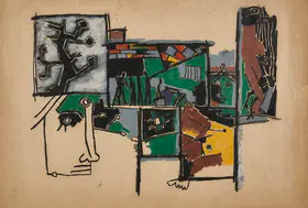 Husain, M.F. (Artist). Untitled, c.1950s | Painting