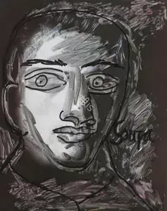 Souza, F.N. (Artist). Untitled (Head), n.d. | Painting
