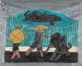 Husain, M.F. (Artist). A Work from China Series, n.d. | Painting