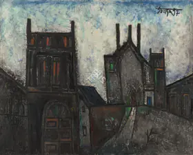 Souza, F.N. (Artist). Old City Landscape, 1957 | Painting