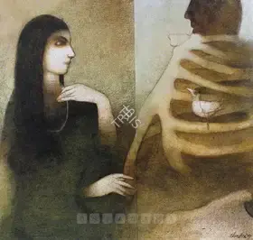Bhattacharjee, Chandra (Artist). Untitled, 1997 | Painting