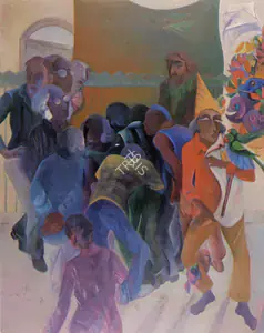 Bhargava, Veena (Artist). The Laughing Monkey, n.d. | Painting