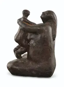 Goswami, Bipin Behari (Artist). Untitled (Mother and Child), 1990 | Sculpture