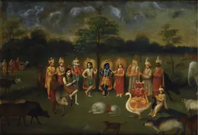 Bengal School (Artist). Yashodhara and Krishna, early 20th century | Painting