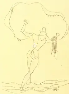 Hebbar, K.K. (Artist). Casting The Nets, 1990 | Drawing