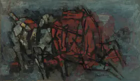 Husain, M.F. (Artist). Untitled (Horses), c.1970s | Painting