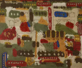 Parimoo, Ratan (Artist). Untitled (Baroda Railway Station), 1957 | Painting