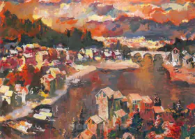 Raza, S.H. (Artist). Automme In Kashmir, n.d. | Painting