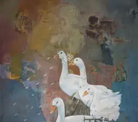 Chowdhury, Arunanshu (Artist). Passage To Mansarovar (Undercover), 2002 | Painting