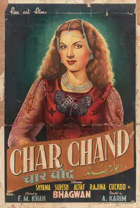 Khan, F.M. (Producer), Char Chand, 1953 | Full Sheet Poster