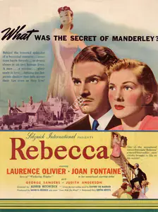 Hitchcock, Alfred (Producer), Rebecca, 1940 | Handbill