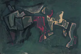 Munuswamy, L. (Artist). Poised For Combat, c.1962 | Painting