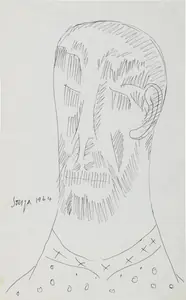 Souza, F.N. (Artist). Untitled (Bearded man), 1964 | Painting