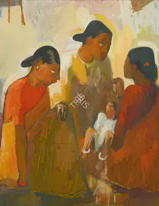 Raza, S.H. (Artist). Three Women, n.d. | Painting