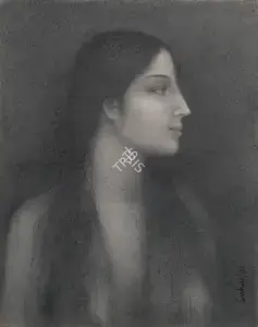 Roy, Suhas (Artist). Profile (Radha), 1995 | Painting