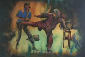 Dodiya, Anju (Artist). Self Defence, 1997 | Painting