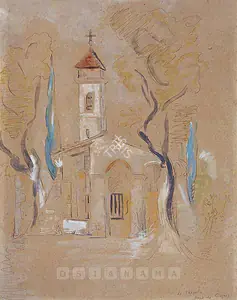 Sabavala, Jehangir (Artist). Le Chapelle Hank De Cagnes, 1950 | Painting