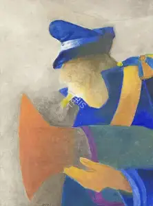 Khanna, Krishen (Artist). Ramjidas on Tuba, circa 2013 | Painting