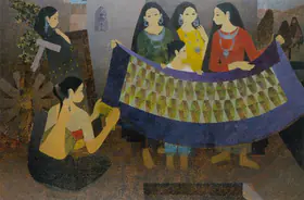 Bendre, N.S. (Artist). Quilt from Kutch, 1983 | Painting