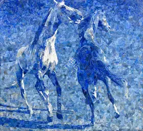 Gulgee, Ismail (Artist). Horses, 1989 | Painting