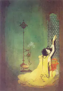 Chughtai, M.A.R. (Artist). Flame of Love, n.d. | Painting