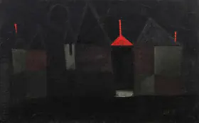 Raza, S.H. (Artist). Untitled (Blackscape), 1953 | Painting
